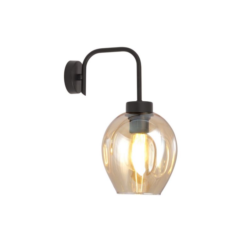 Kinkiet ścienny Emibig Lukka czarno-miodowy 1 x E27 x 15W IP20 wym: 26 x 14 cm - 1 szt.