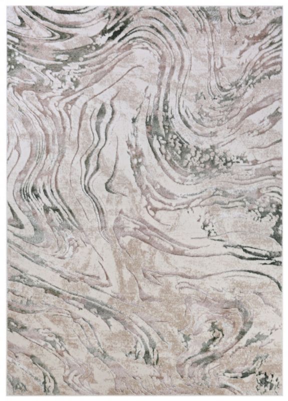 Dywan Wewnętrzny Novara Verde Prostokątny Mazovia 140x200cm Beżowy Motyw Abstrakcyjny 1 szt.