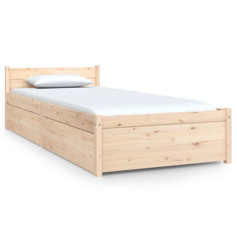 Łóżko drewniane WaszeMeble 75x190 cm brązowe WM-3103473 1 szt.