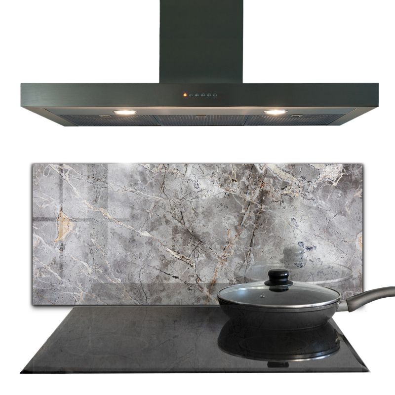 Panel ochronny Wallfluent 125x50 cm Szary Granit Marmur Szklany 1 szt.