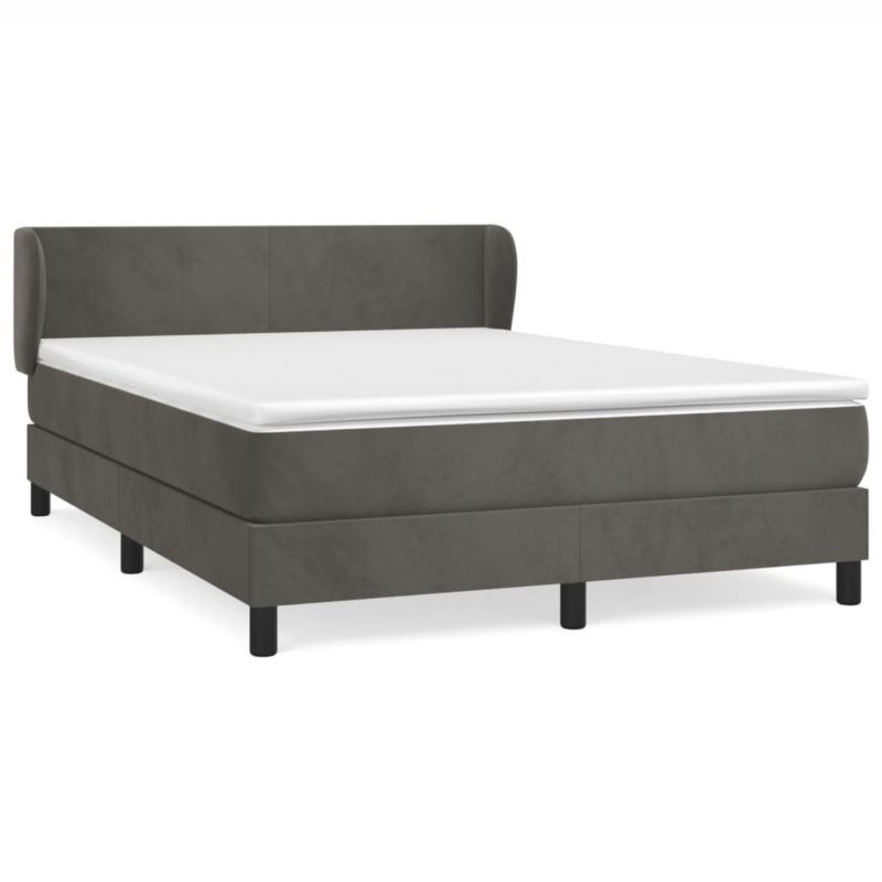 Łóżko kontynentalne WaszeMeble 140x190 cm ciemnoszara WM-3127368 1 szt.