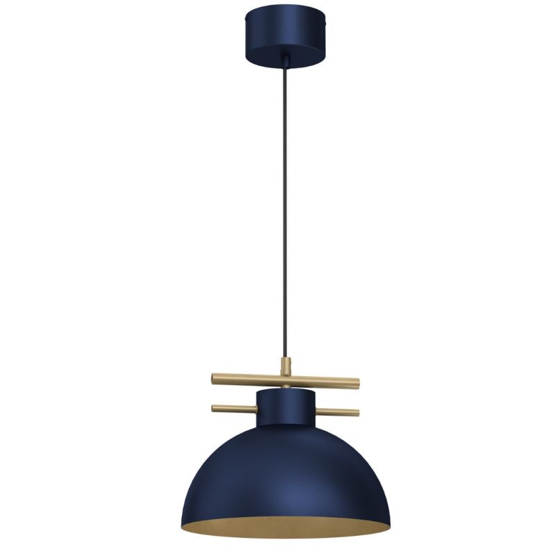 Lampa wisząca Luminex Estate granatowo-złoty mat wym: 120 x 29 x 29 cm 1xE27 x 15W 1 szt.