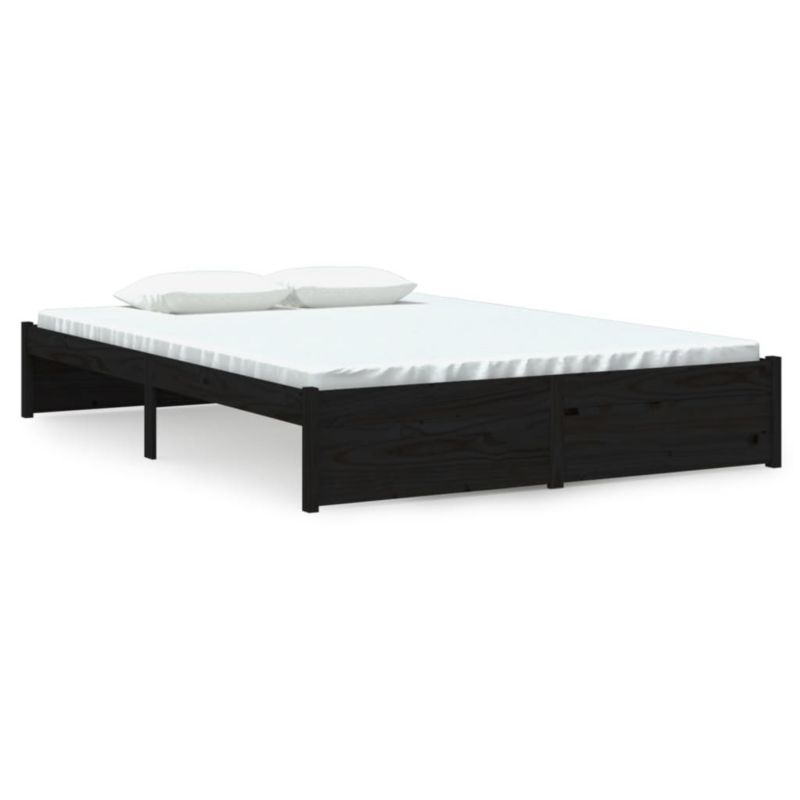 Łóżko drewniane WaszeMeble 140x190 cm czarna WM-814933 1 szt.