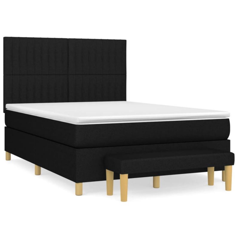Łóżko kontynentalne WaszeMeble 140x190 cm czarne WM-3137311 1 szt.
