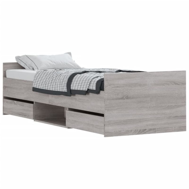 Łóżko drewniane WaszeMeble 75x190 cm szary WM-3203822 1 szt.
