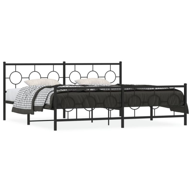 Łóżko metalowe WaszeMeble 193x203 cm czarna WM-376250 1 szt.