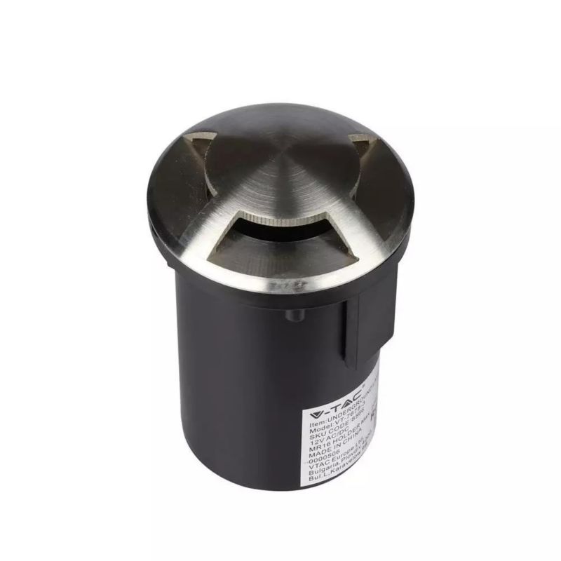Lampa gruntowa najazdowa V-TAC 7978 srebrna 1 x G5.3 x IP67 wym: 12,8 x 8,7 x 8,7 cm - 1 szt.