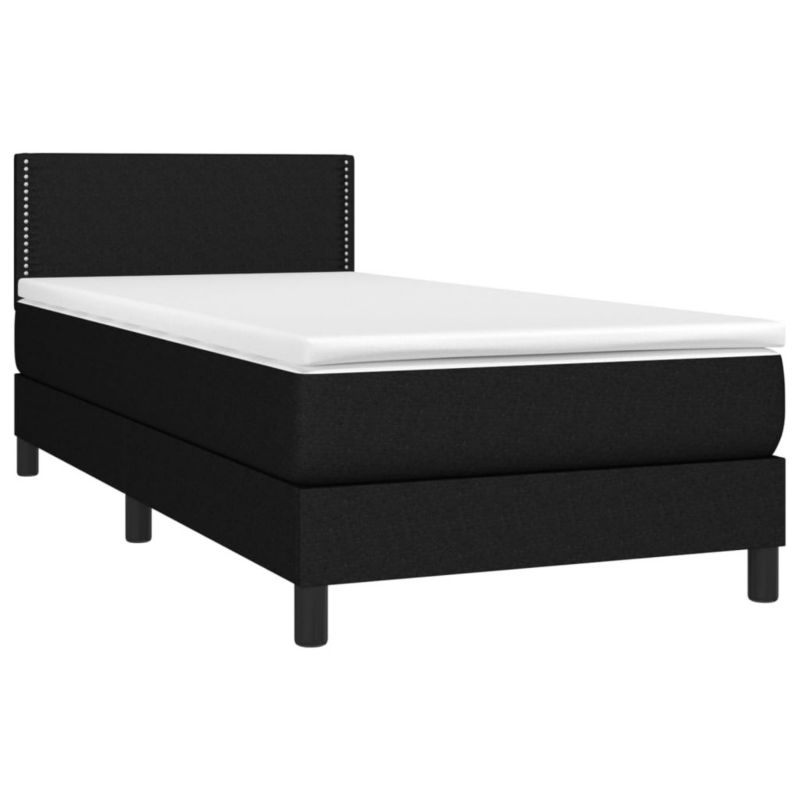 Łóżko kontynentalne WaszeMeble 90x190 cm czarne WM-3133039 1 szt.
