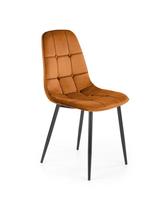 Krzesło Halmar tapicerowane K417 VELVET cynamonowe 1 szt
