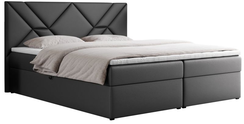 Łóżko kontynentalne MKS Meble NEOMI 180x200 H3 Szary ecoskóra 1szt.