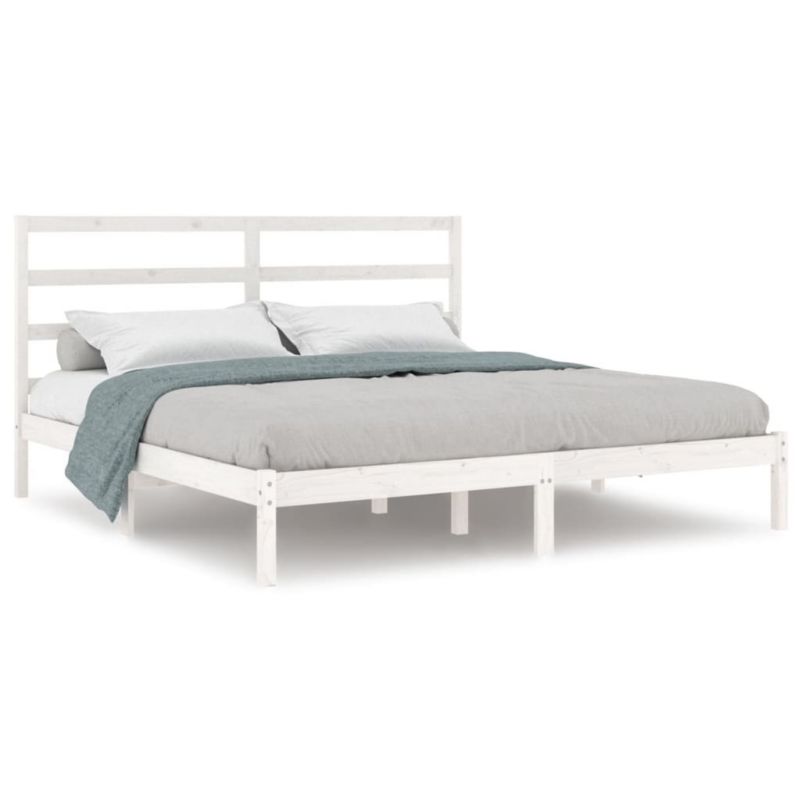 Łóżko drewniane WaszeMeble 200x200 cm białe WM-3104954 1 szt.