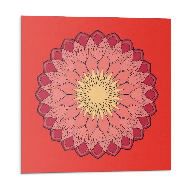 Kafelki samoprzylepne Wallfluent 50x50 cm Mandala z kwiatowym motywem 4 szt.