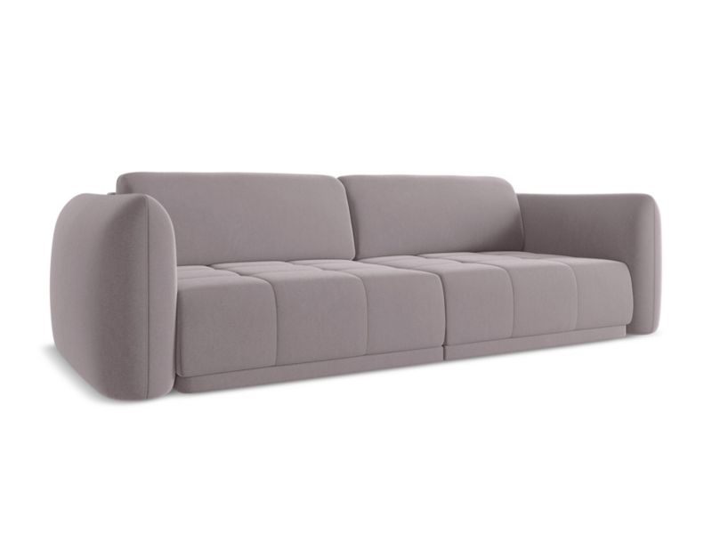 Kanapa 4-osobowa Makamii Hoku z tkaniny welwetowej 250x105 cm lawendowy 1 szt.