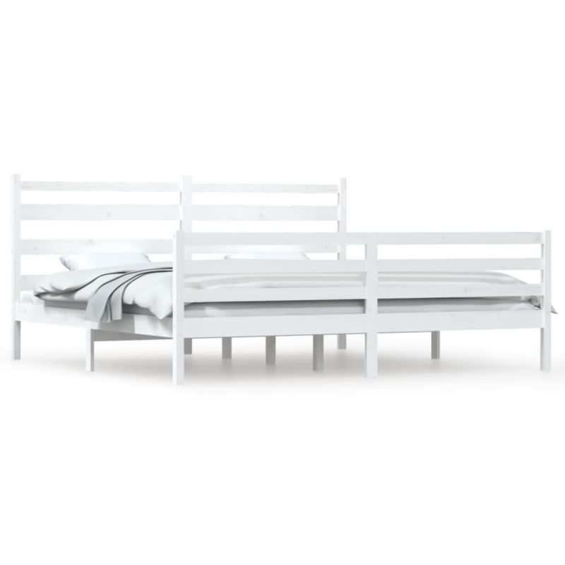 Łóżko drewniane WaszeMeble 200x200 cm białe WM-3103734 1 szt.