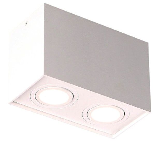 Reflektor spot Maxlight Basic Square biały 2 x GU10 x 50W IP20 wym: 12,5 x 19,5 x 9,5 cm - 1 szt.