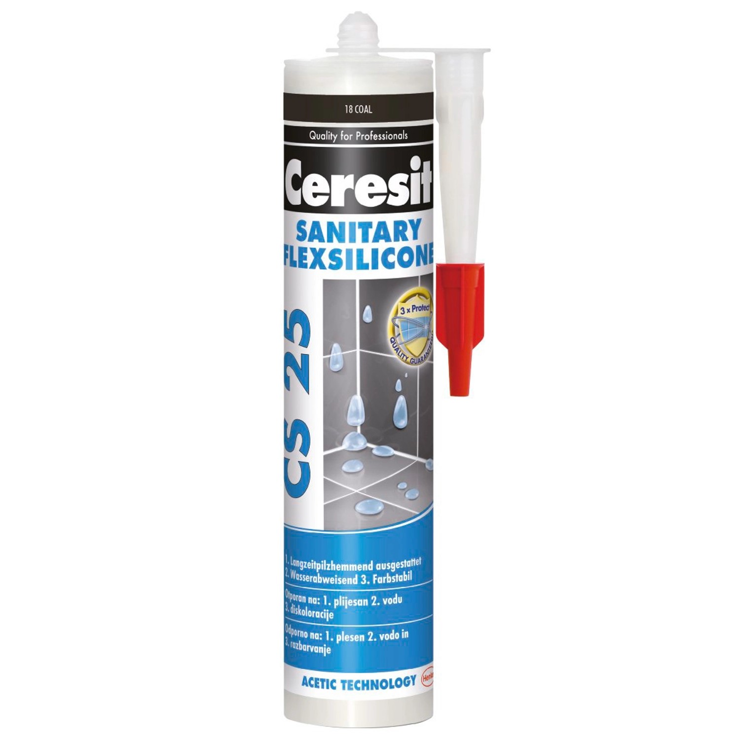 Cersit Silikon sanitarny CS 25 coal 280 ml