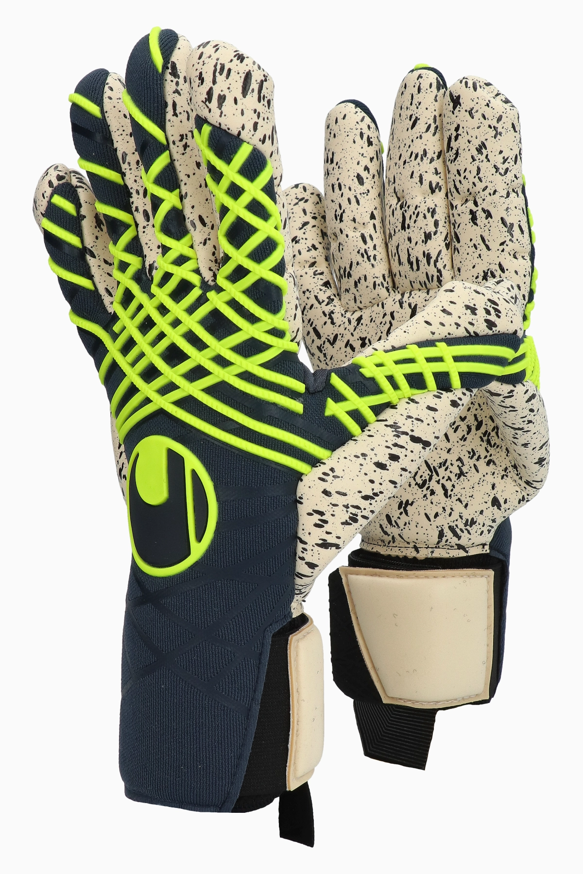 Rękawice Uhlsport Prediction Supergrip+ Finger Surround - Granatowy