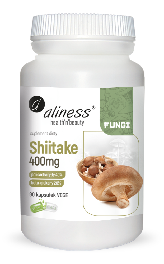 Shiitake ekstr 40/20 400mg 90kaps. Aliness