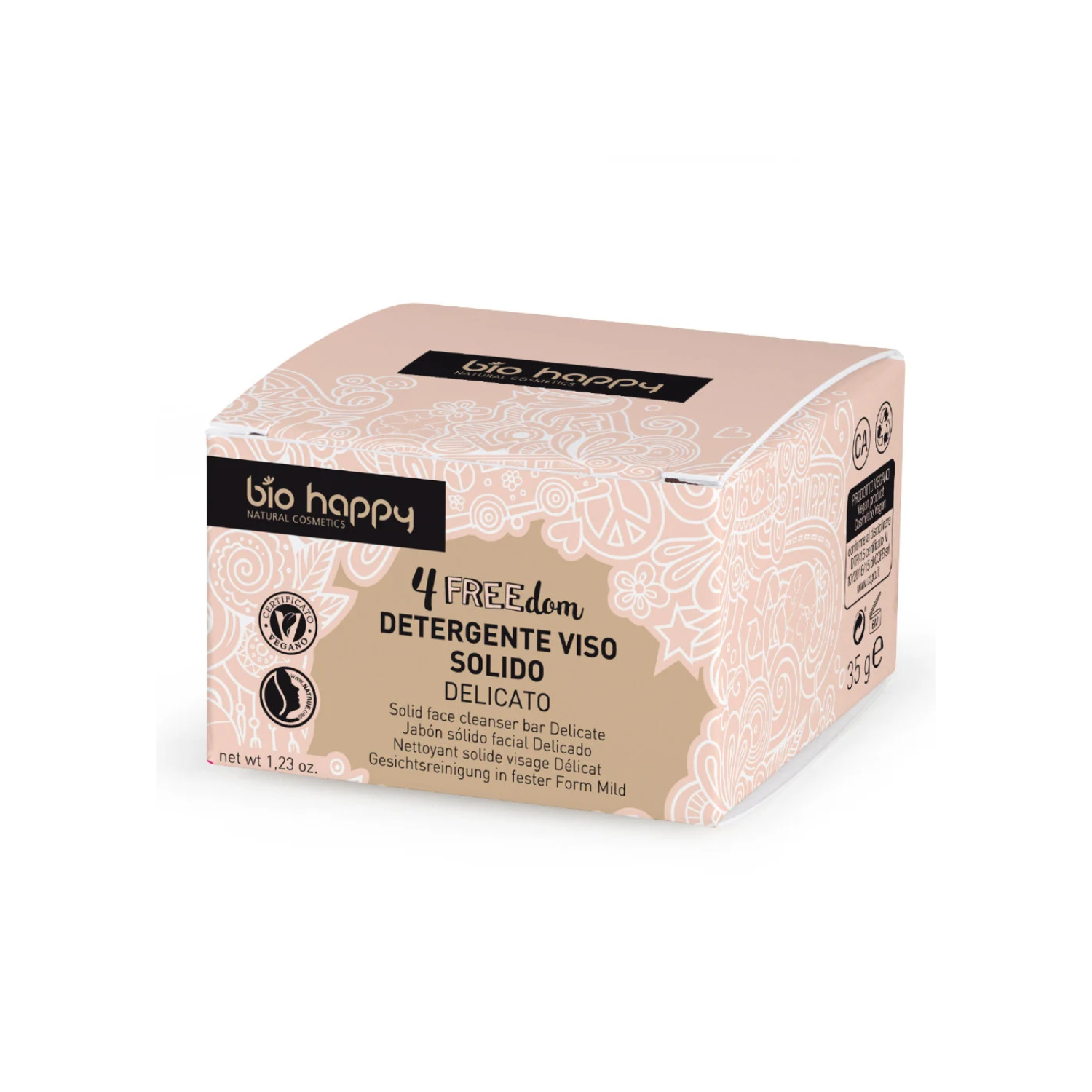 Bio happy - delikatna kostka do mycia twarzy shea, 35 g