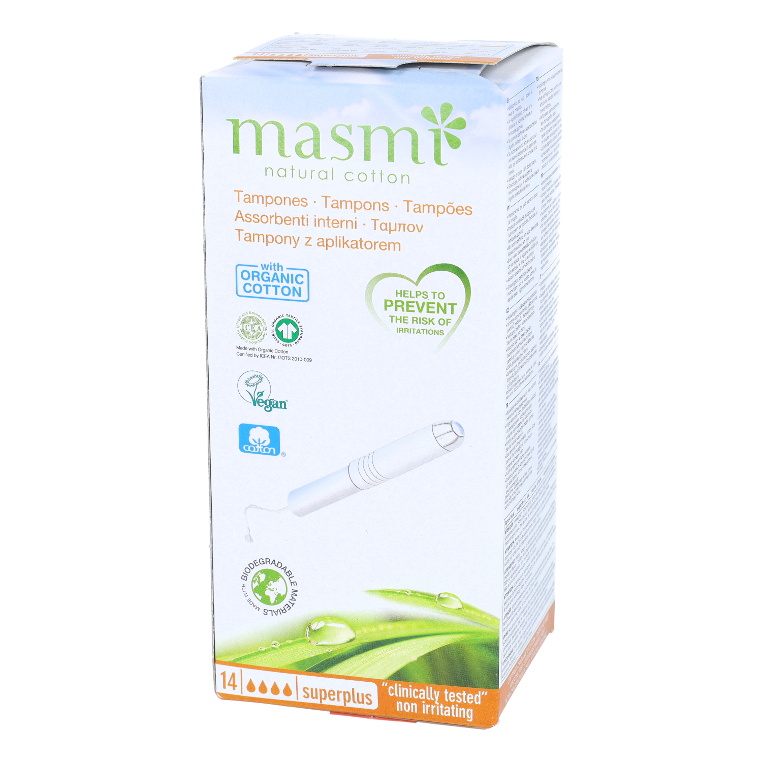 Masmi - tampony super plus z aplikatorem, 14 sztuk