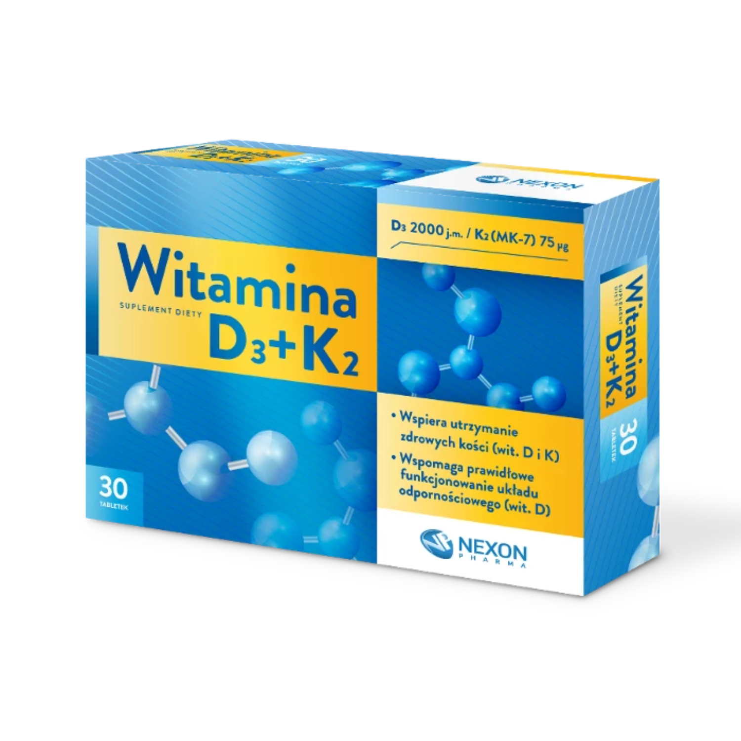 Nexon pharma - witamina d3 + k2, 30 kapsułek