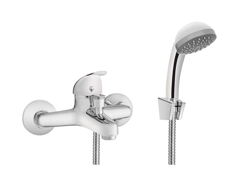 Invena Perea bateria wannowo-prysznicowa ścienna chrom BW-05-001