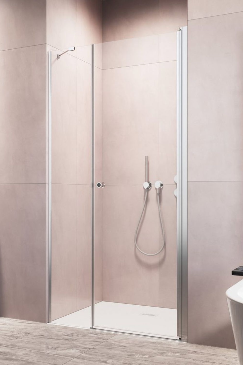 Radaway Eos DWS drzwi prysznicowe 110 cm wnękowe prawe chrom/szkło przezroczyste 137991-01-01R