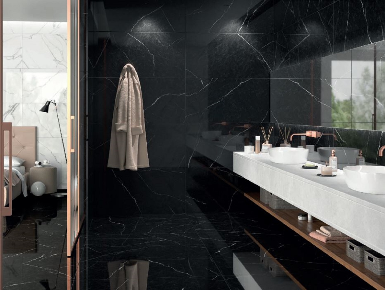 Keratile Metropolitan Black płytka ścienno-podłogowa 120x60 cm czarna