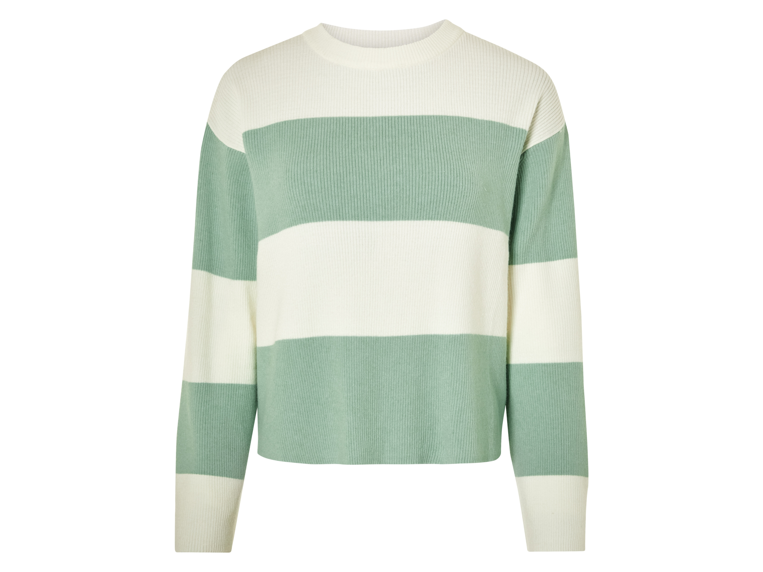 esmara Sweter damski z grubej dzianiny (XL(48/50), Zielony w pasy)