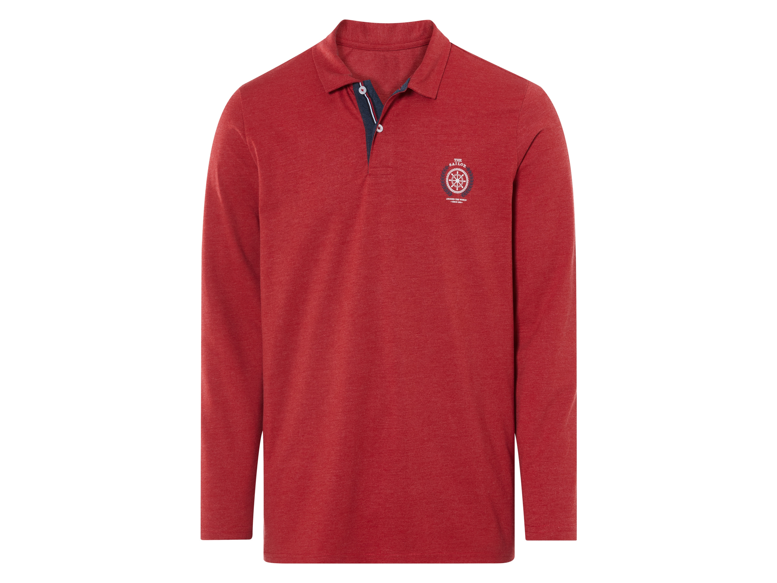 Livergy Koszulka polo męska z długim rękawem Czerwony, S44/46