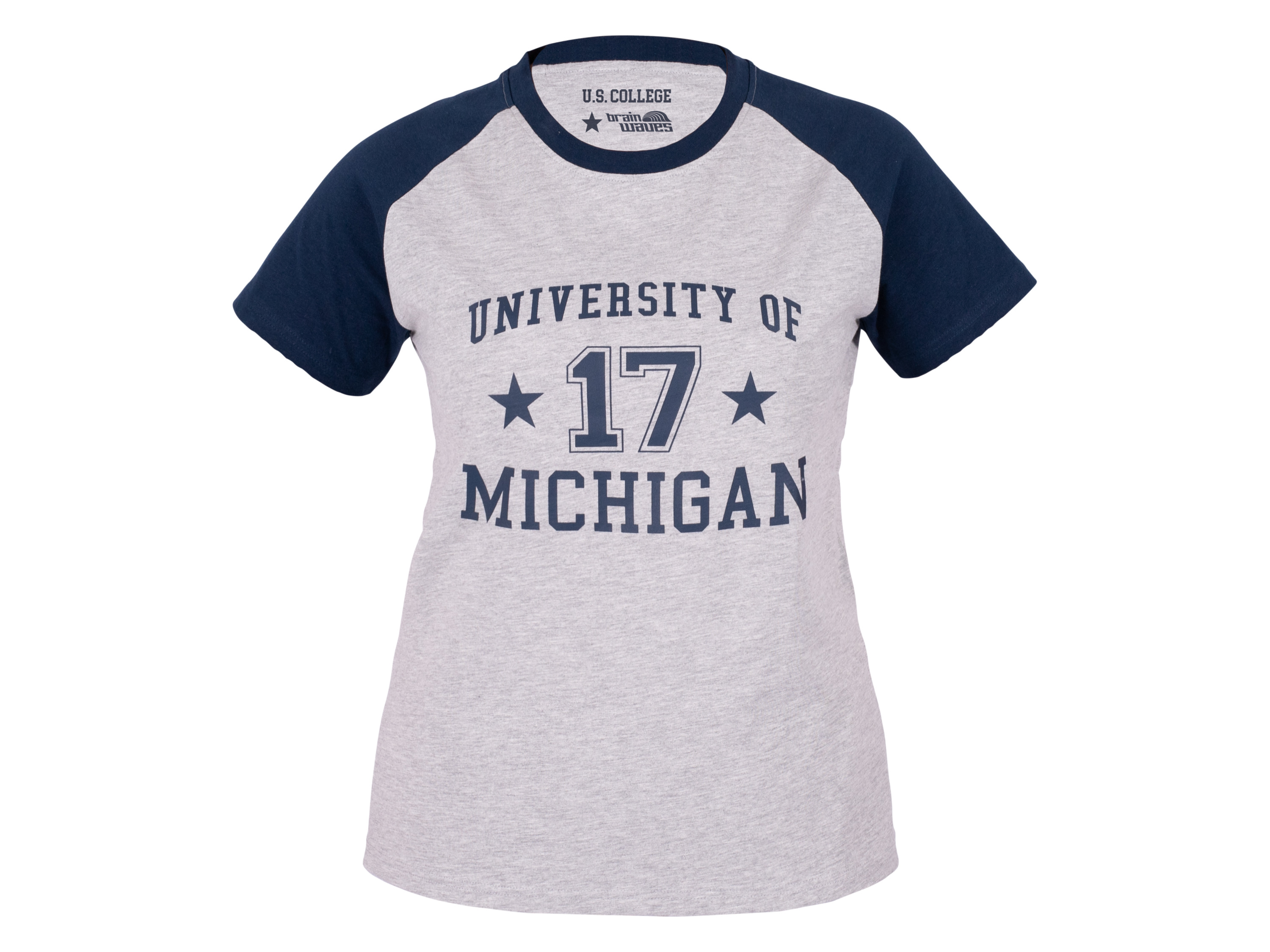 T-shirt damski US College Sports z bawełną Michigan, L
