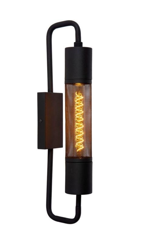Kinkiet ścienny Lucide Calixt czarny styl nowoczesny 1 x E27 x 25W IP20 wym: 51 x 8 x 8 cm - 1 szt.