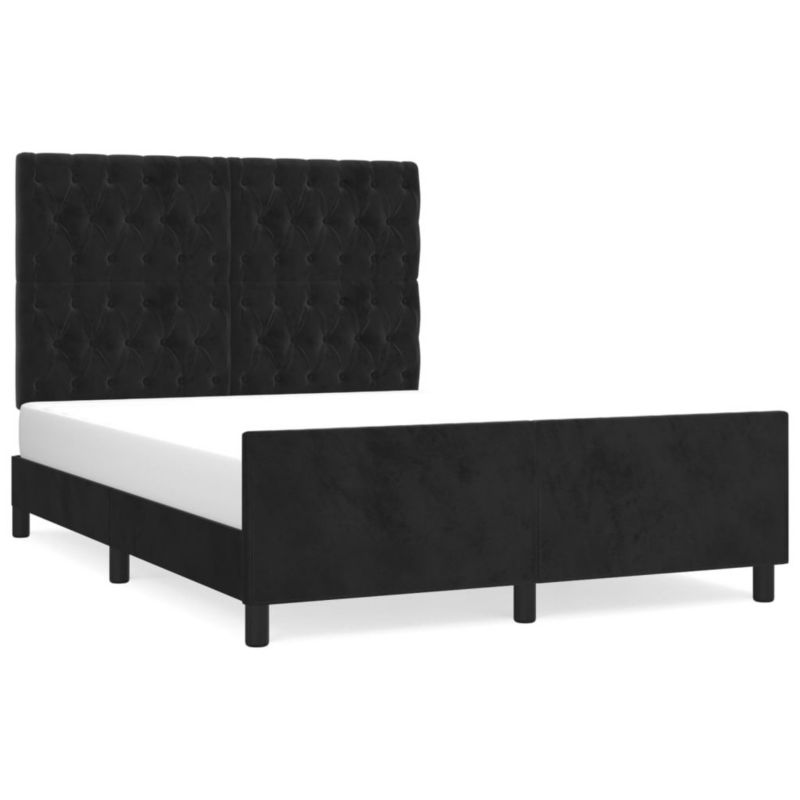Łóżko tapicerowane WaszeMeble 140x190 cm czarna WM-3125936 1 szt.