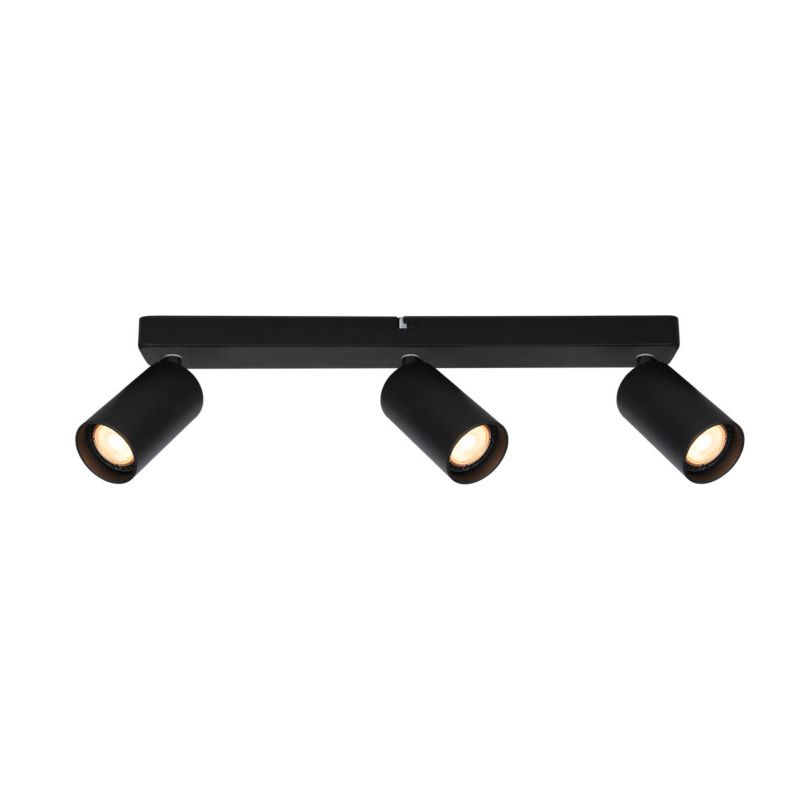 Lampa sufitowa Italux Nesto czarny piaskowany Listwa z lampami 3 x GU10 x 10W wym: 13 x 43 x 5,5 cm - 1 szt.