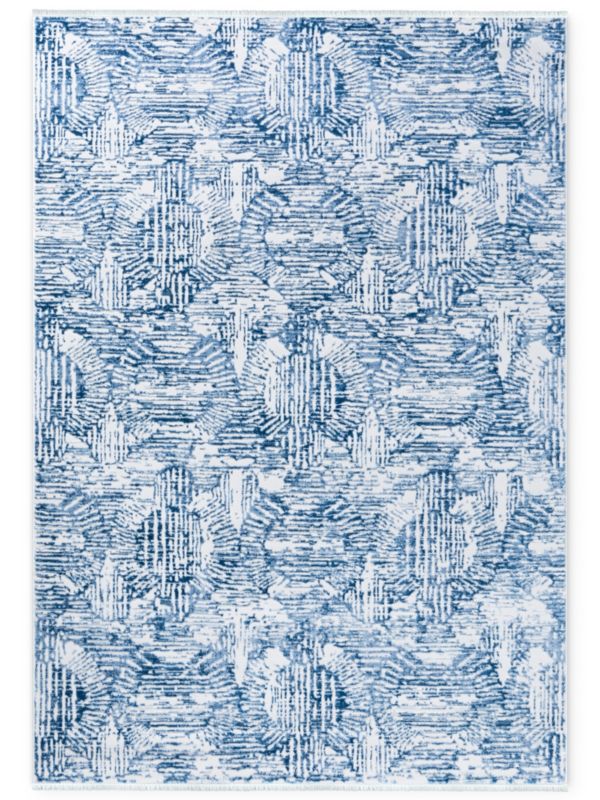 Dywan wewnętrzny Sicilia NS03A prostokąt Mazovia 100x 250 cm niebieski motyw geometryczny krótki włos 1 szt.