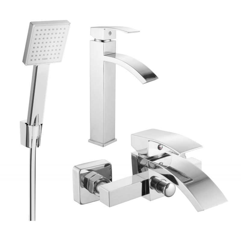 Zestaw wannowy Mexen Libra chrom 1 szt.