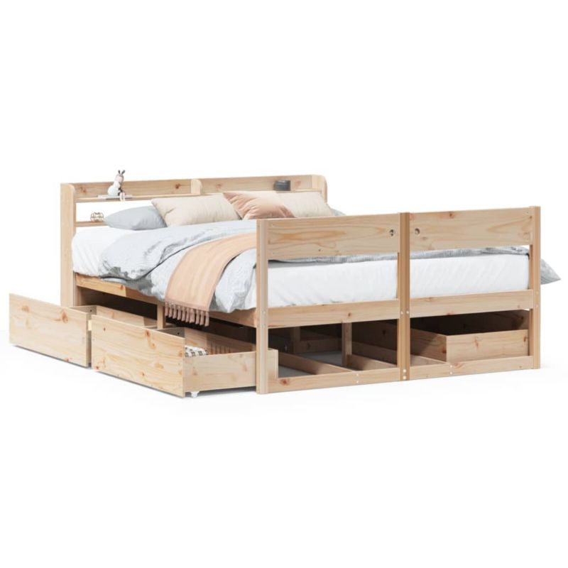 Łóżko drewniane WaszeMeble 120x200 cm brązowe WM-3307125 1 szt.