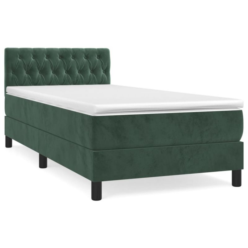 Łóżko kontynentalne WaszeMeble 90x200 cm zielone WM-3141464 1 szt.