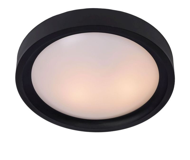 Plafon sufitowy nowoczesny Lucide Lex czarno-biały 2 x E27 x 40W IP20 wym: 9 x 36 x 36 cm - 1 szt.