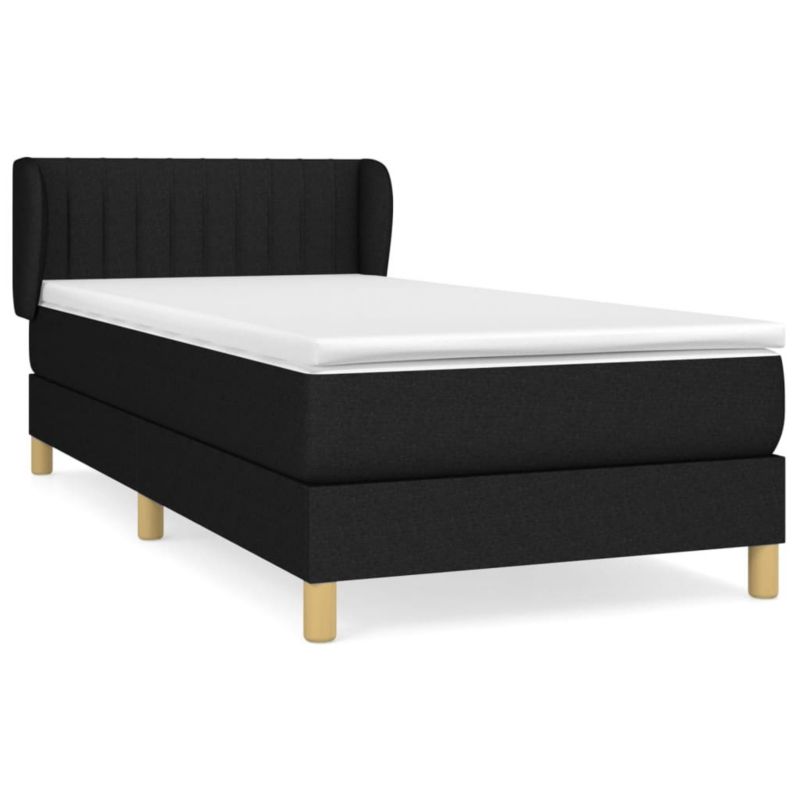 Łóżko kontynentalne WaszeMeble 100x200 cm czarne WM-3126943 1 szt.