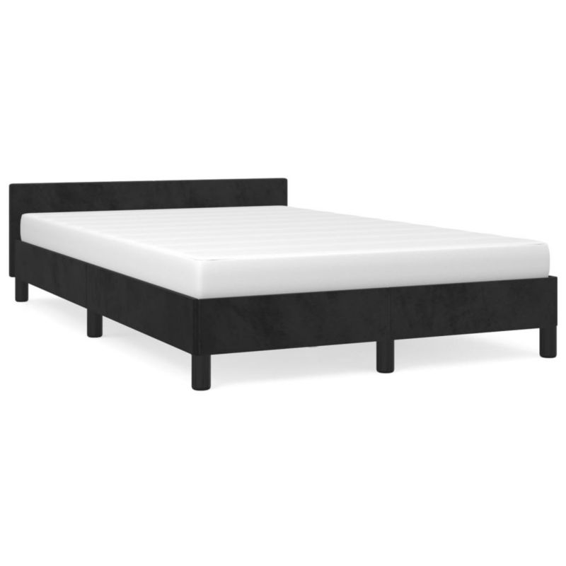 Łóżko tapicerowane WaszeMeble 120x190 cm czarna WM-379549 1 szt.