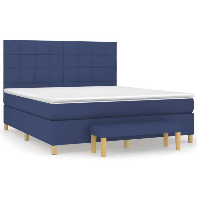 Łóżko z materacem WaszeMeble 160x200 cm niebieski WM-3137171 1 szt.
