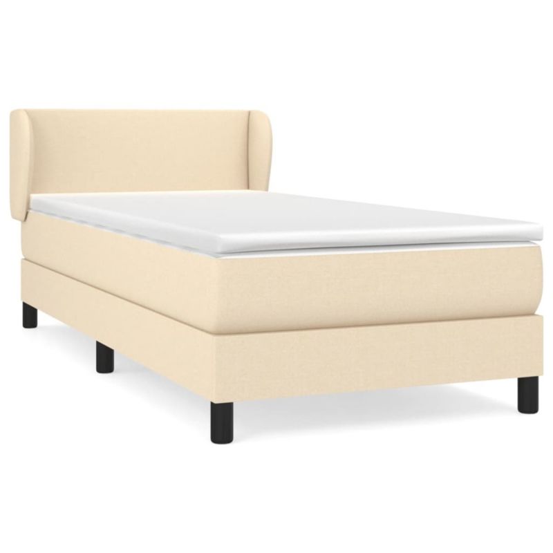 Łóżko kontynentalne WaszeMeble 90x200 cm kremowe WM-3126058 1 szt.