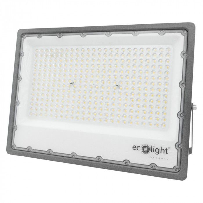 Naświetlacz LED Ecolight ciemnoszary LED 300W 4000K 30000lm IP65 wym: 38 x 42 x 3,8 cm aluminium - 1 szt.