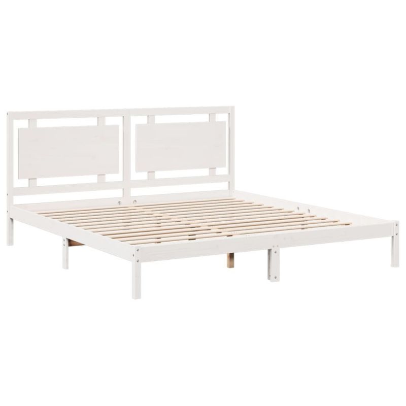 Łóżko drewniane WaszeMeble 180x210 cm białe WM-3309192 1 szt.