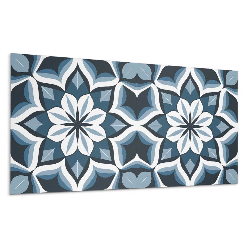 Panel samoprzylepny Wallfluent 120x60 cm Symetryczny wzór kwiatowy 1 szt.