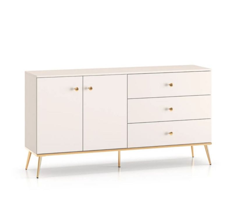 Komoda ML Meble MELLANIE 2D3S 160cm kaszmir/złoty 1 szt.