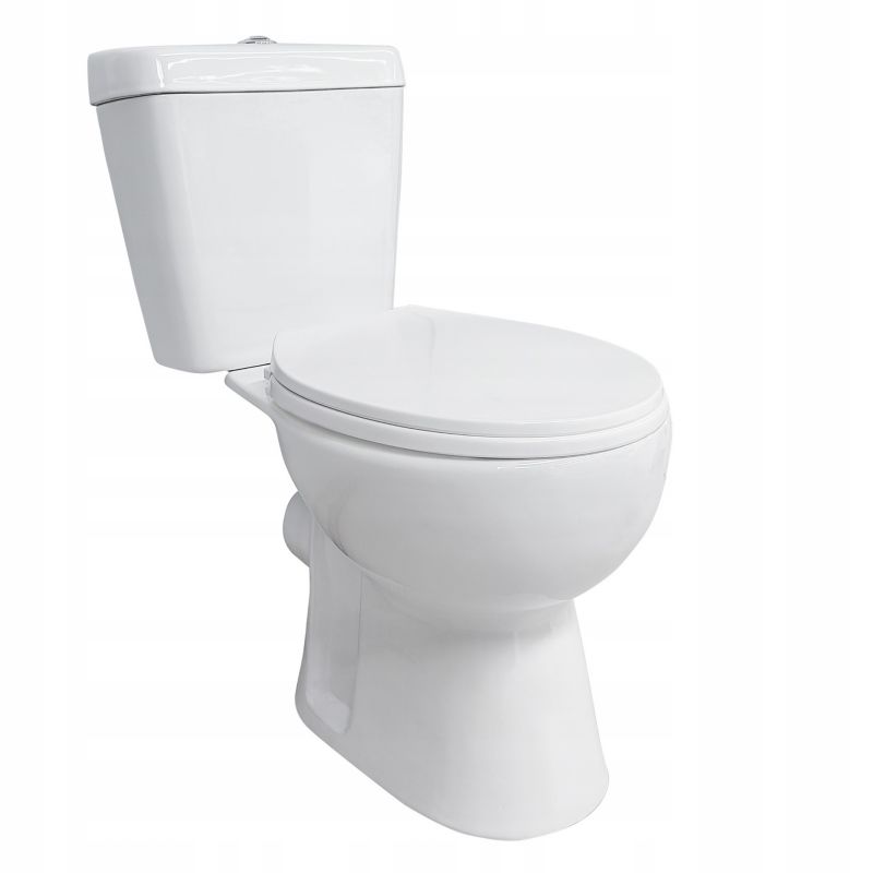 Kompakt WC sedes Durasan biały zestaw miska bezkołnierzowa z deską wolnoopadającą rimless 1 szt.