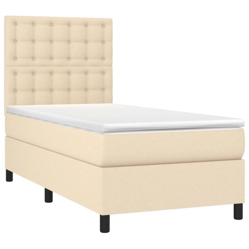 Łóżko kontynentalne WaszeMeble 90x200 cm kremowe WM-3135170 1 szt.