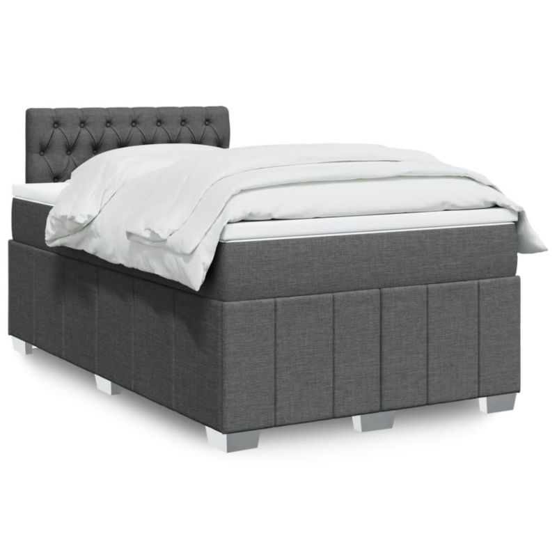 Łóżko kontynentalne WaszeMeble 120x190 cm ciemnoszare WM-3287015 1 szt.
